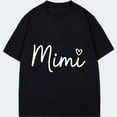 thumbnail image 3 of Crewneck T Shirt Black Mimi Heart Print Casual Wear For Women And Girls, 3 of 4