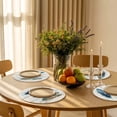 thumbnail image 3 of Round Placemats Watercolor Ombre Yellow Blue Feather 15 inch Set of 6 Table Mats for Dining Table Wood Grain Heat Resistant Non-Slip Kitchen & Home Decorative Place Mat Set, 3 of 8