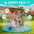 thumbnail image 5 of Hommie Splash Water Pad, 79 inch Inflatable Sprinkler Mat Toy for Kids, Blue, 5 of 10