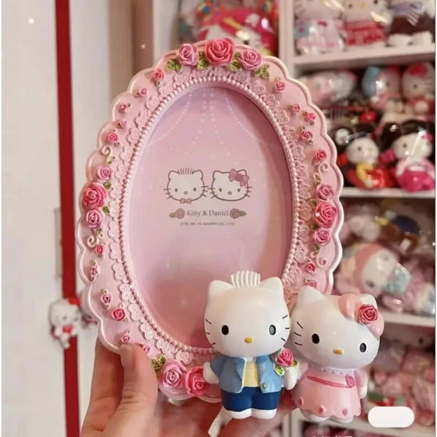 Sanrio-marco de fotos de resina de Hello Kitty, colgador de carteles de dibujos animados, decoración de Anime, adornos de escritorio, manualidades, regalos, juguete