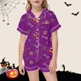 thumbnail image 2 of HNMKIU Ensemble 2 Pcs pour Filles Tenue Douce Confortable Décontractée Col Réversible Vêtements de Maison pour Tout-Petits Enfants Violet, 10-11 Ans, 2 of 4