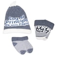 thumbnail image 2 of Conjunto George Niño 0-6 M Líneas Multicolor Gorrito, 1 Manoplas y 1 Par de Tines, 2 of 3