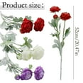 thumbnail image 3 of Real-Look Artificial Peony Flowers for Home Decor – Long Stem Red Ranunculus Bouquet for Vase Arrangements, Weddings, And Festival Centerpieces Ciozy, 3 of 9