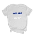thumbnail image 4 of Nmnitkp Womens Tops We Are Japan Football Fan Graphic T-Shirt, Crew Neck Short Sleeve Casual Tee, Multiple Colors Available White,S, 4 of 5