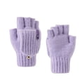 thumbnail image 3 of SAWOBUUN Kids Winter Convertible Flip Top Gloves Boys Girls Knit Half Finger Flip Mittens Warm Thermal Outdoor Cold Weather Gloves, 3 of 6
