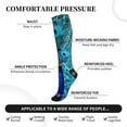 thumbnail image 4 of Picia Beautiful Blue Peacock Printed Sports Compression Socks - 15-20mmHg Graduated Compression, High-Performance Soft and Breathable Socks for Men and Women, 4 of 5