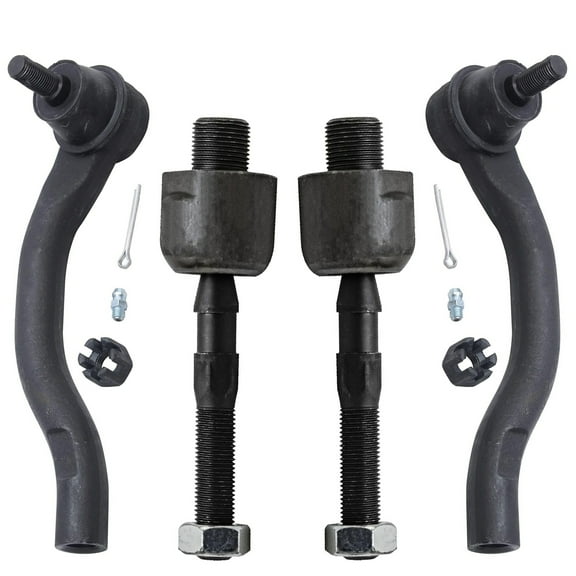 Detroit Axle - 4 Front Tie Rods for 2008-2012 Honda Accord 2009 2010 2011 Inner and Outer Tie Rod Ends Replacement