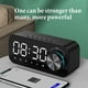 thumbnail image 5 of Radio Digital Reloj Despertador Altavoz Espejo Pantalla LED Reloj Despertador Dual 50 Batería Grande Diseño Elegante con Música de Tarjeta TF, 5 of 8