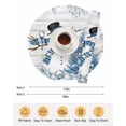 thumbnail image 6 of 13 Inch Round Placemats Set of 4, Blue Coastal Christmas Non Slip Heat Insulation PP Table Mats, Snowman Xmas Tree Starfish Vintage Washable Place Mats for Kitchen Dining Party Table Decor, 6 of 7