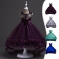 thumbnail image 5 of Odeerbi 3-12Y Teen Girls Cute Dresses Small And Medium-sized Children's Party Dresses Skirt Performance Outfit Puffy Princess Skirt Baby Clothes Green, 5 of 5