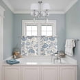 thumbnail image 3 of Blue Paisley Kitchen Curtains Small Short 39 Inch Length, Vintage Boho Flower Botanical Leaf Branch Grommet Bedroom Living Room Curtains, Light Filtering Cafe Curtain Drapes 2 Panels Set 55''x39'', 3 of 9