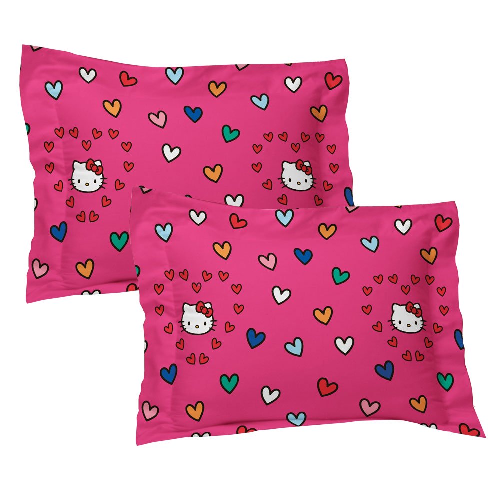 Store51 Llc 17615871 2pc Hello Kitty Pillow Shams Free Time Bedding