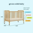 thumbnail image 6 of daVinci Jenny Lind 3-in-1 Convertible Stationary Crib in Honey Finish, 6 of 7