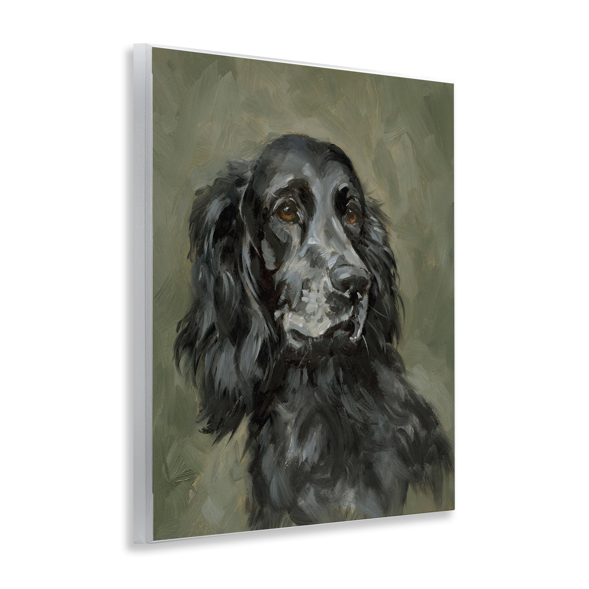 Stupell Industries Black Cocker Spaniel Animals & Insects Painting Unframed Art Print Wall Art, 11 x 14
