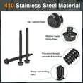 thumbnail image 3 of Uxcell 50 Pack #14 x 3" Self Drilling Screws, 410 Stainless Steel Self Tapping Screws for Metal, Black Oxidation Finish, Hex Washer Head Sheet Metal Screws, 3 of 5