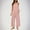 Pink, variant on BRGZLK Jumpsuits for Women Fashion Solid Color Loose Adjustable Sleeveless Waffle Overalls Wide Leg Long With Pockets Pink M