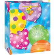 (3 Pack) Twinkle Balloons Medium Gift Bag