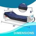 thumbnail image 5 of Medical MedAir Low Air Loss Mattress Replacement System with Alarm, 8" with Quilted Cover Fully Digital with Remote Control, Firm Option, Blue Color., 5 of 9
