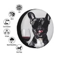 thumbnail image 4 of Balery Cool French Bulldog Wine Cubiertas para Neumáticos - Protector Resistente para Neumáticos de Camioneta, SUV, Remolque, Camper y RV-15 inch, 4 of 6