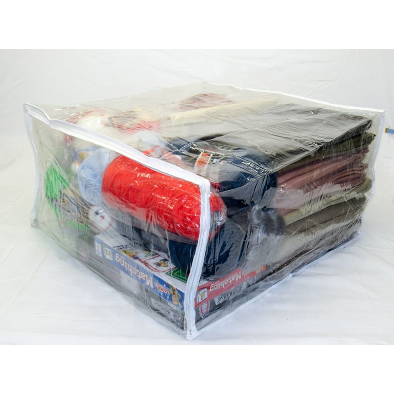 10-Pack Heavy Duty Vinyl Zippered Storage Bags Clear 22 x 18 x 7.5 12.9  Gallons - Vinylpac - zippered storage plastic clear vinyl bags