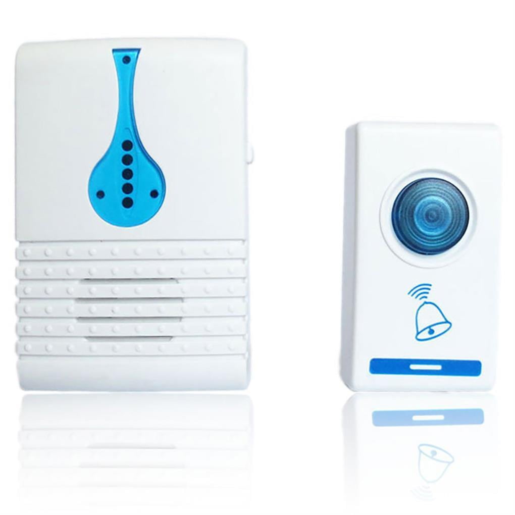 Thinsont Doorbells Wireless Battery Powered Flashing Light Chime Remote Control Home System