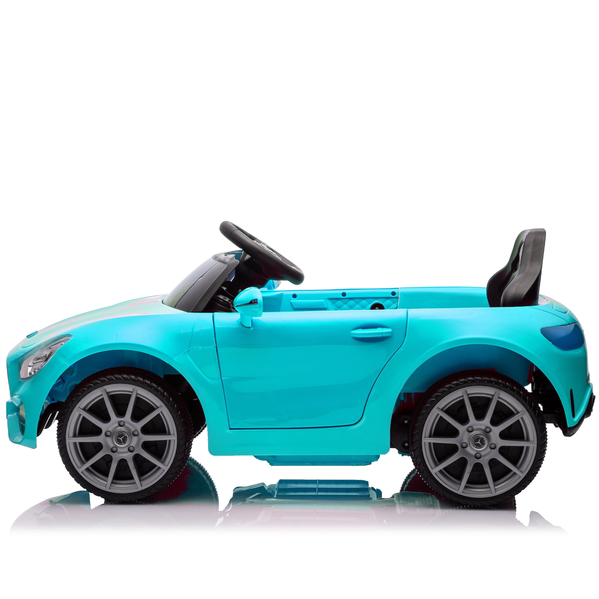 Licensed Benz CLS 350 12V Electric Ride on Toys with Bluetooth Music, LED Lights, Spring Suspension, Power Car Wheels, Electric Car for Kids with Parent Remote Control (Blue)