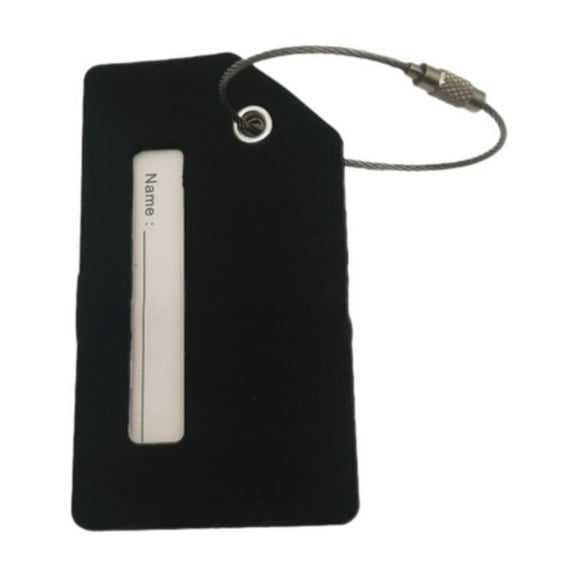 Brookstone Luggage Tag - 1 Pack Silicone Travel Suitcase Tag with Name Card - Baggage ID Label with Steel Loop Fastener, Multicolor