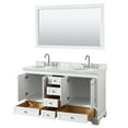 thumbnail image 6 of Wyndham Collection Wcs202060dcmunom58 Deborah 60" Free Standing Double Vanity Set - White, 6 of 7