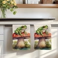 thumbnail image 7 of Mushroom Frogs Kitchen Towels Set of 3, Spring Floral Green Botanical Rustic Absorbent Dish Towels for Kitchen, Microfiber Hand Towel, Quick Drying Tea Towel for Cleaning Decorative Dishcloths, 7 of 7