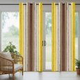 thumbnail image 4 of Yellow Brown Outdoor Curtains for Patio Waterproof,Windproof Privacy Curtains with Weighted Bottom,Farmhouse Wood Grain Vintage Striped Outside Drapes for Picnic Garage Yard Cabana 54"x84" 1 Panel, 4 of 8