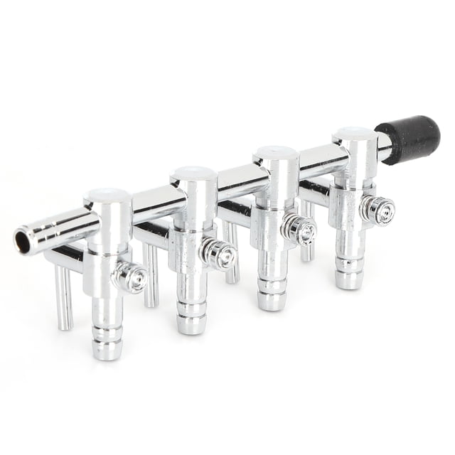 Aquarium Air Control Lever Valve, Durable Manually Control Stainless Steel Aquarium Control Valve For Air Pump For Fish Tank For Aquarium 4 Head