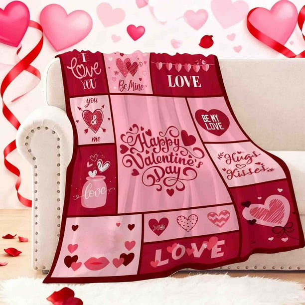 Manta de poliéster, regalo de cumpleaños para mujer, manta de San Valentín, manta de franela, manta de franela con impresión digital, manta para siesta, funda para dormitorio, funda para apartamento,