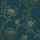 Tempaper Paon Bleu & Or Métallique Pivoines Amovible Peel et Bâton Papier Peint Floral, 20,5 Po X 16,5 Pi, Fabriqué aux États-Unis – image 3 sur 15