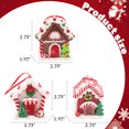 thumbnail image 3 of Gingerbread House Ornaments for Christmas Tree Decorations Hanging Candy House Ornament with Rope for Christmas Holiday Party New Year Home Decor 3 Pcs, 3 of 6