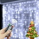 thumbnail image 3 of Decoraciones navideñas para el hogar, cortina de luces LED de feliz Navidad con control remoto de 8 modos, guirnalda de boda navideña para Año Nuevo, 3 of 5