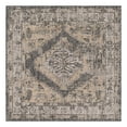 thumbnail image 3 of Unique Loom Outdoor Traditional Collection Area Rug - Valeria (5' 3" Square Charcoal/Natural), 3 of 7