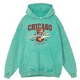 thumbnail image 2 of Sudadera con capucha del equipo de fútbol de Chicago con lavado desgastado retro para hombre, ropa de calle de gran tamaño, sudadera holgada de hip hop, sudadera con capucha 100 % algodón, 2 of 5