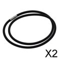 thumbnail image 1 of Collar de caucho negro Salvador Sin Colgante con cierre de latón 55cm 2 piezas, 1 of 8