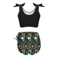thumbnail image 3 of Fnooota Swim Suits for Women 2025, Holiday 2 Piece High Waisted Swim Tops with Boyshorts Multicolor Size 2XL, 3 of 6