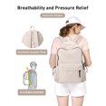 thumbnail image 4 of Mochila BJLFS blanca impermeable de 24 litros para mujeres y hombres de 0,5 kg, 4 of 9
