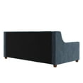 Ember Interiors Jordyn Upholstered Daybed, Twin Sofa Bed, Blue Velvet