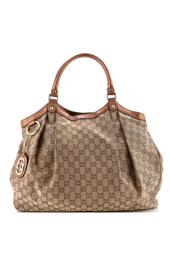 Pre-Owned Sukey Tote GG Canvas with Leather Large By Rebag