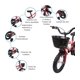 thumbnail image 2 of Bicicleta Infantil The Baby Shop  rodada 12 con ruedas de entrenamiento Rojo 12 2 frenos, 2 of 7