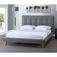 thumbnail image 2 of Baxton Studio Jonesy Scandinavian Style Mid-century Upholstered Platform Bed, Multiple Sizes, Multiple Colors, 2 of 4