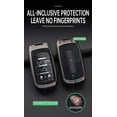 thumbnail image 3 of Key Fob Cover Compatible with Dodge Ram 1500 Limited 2500 3500 4500 5500 2020-2026 3/4/5/6 Button Leather Keychain Case Holder Protector,Long Keychain Black, 3 of 9