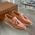 thumbnail image 4 of Willtoo Women's Suede Loafers with Tassels – Slip-On Dress Shoes for Casual– Fashionable & Comfortable Pink, 4 of 4