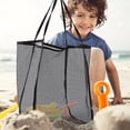thumbnail image 1 of Xihbxyly Bolsa de Playa de Malla de Nailon, Ligera y Plegable, Gran Capacidad de 26 L, Secado Rápido, Fácil de Quitar La Arena, Perfecta para Piscina, Viajes, Vacaciones y Uso Diario. Tamaño: 31 X 38, 1 of 6