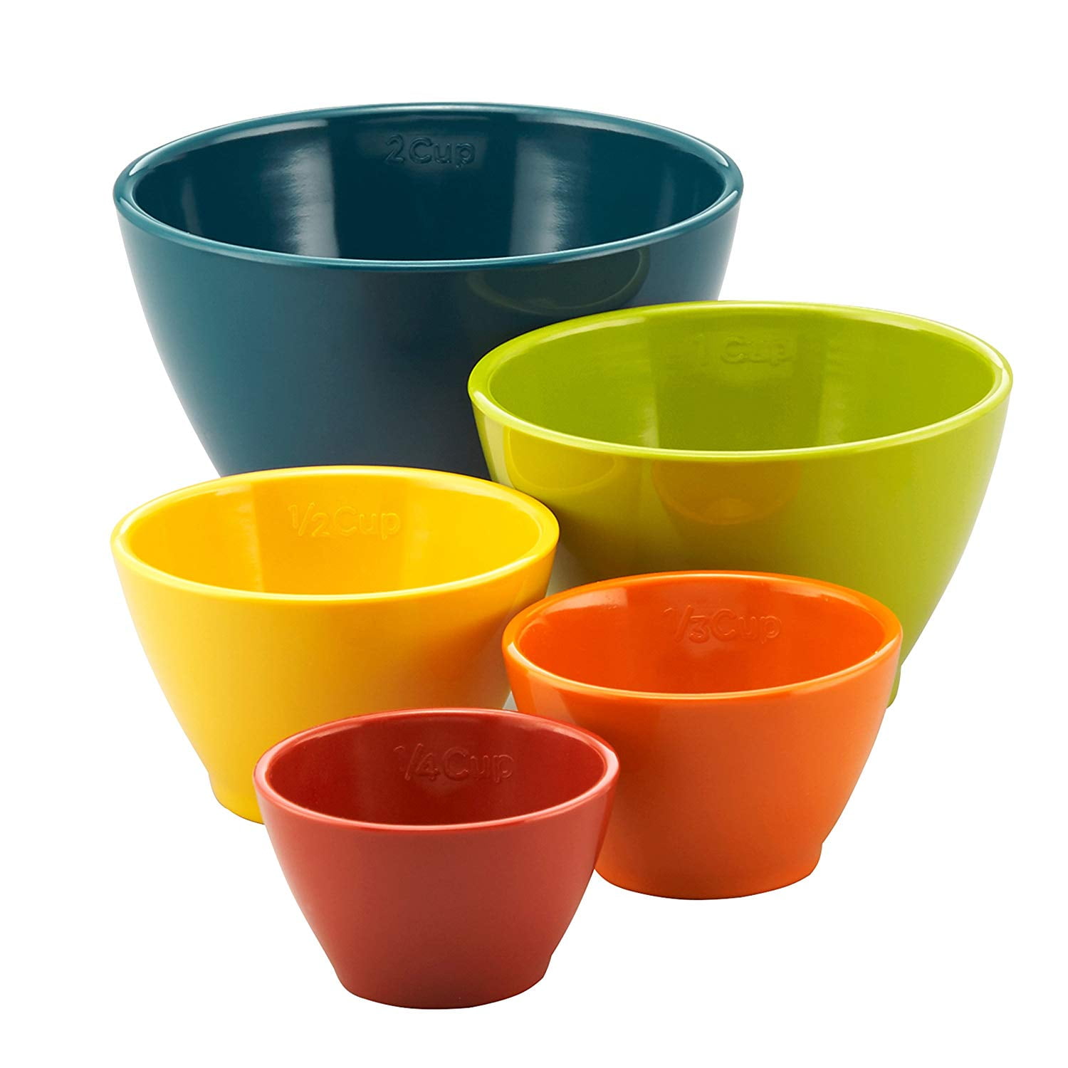 Melamine Nesting Measuring Cups, 5Piece Set, Assorted, Set includes