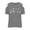 Grey, variant on Girls Summer Casual Oversized Basic Cold Shoulder Crewneck Tee - Everyday Wear Color:Black,Size:4-5 Years
