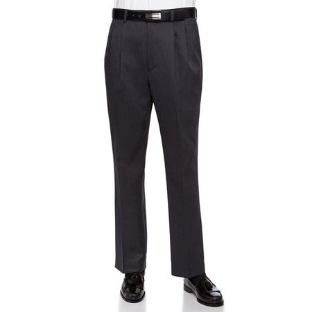 RGM Men's Heather Total Freedom Relaxed Classic Fit Pleated Pant ...